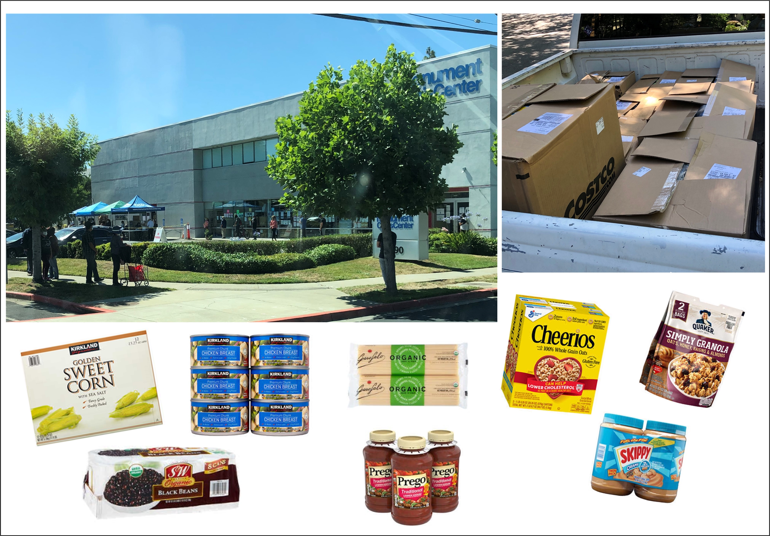 Delivering food to help the Monument Crisis Center in Concord, California